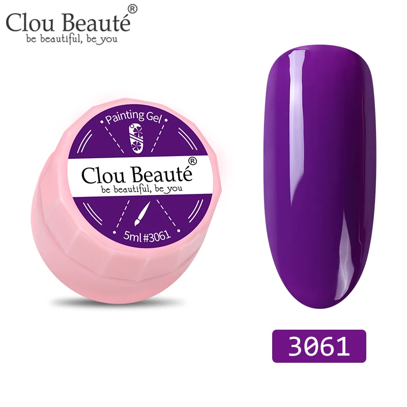 Clou Beaute 72 цвета гель-краска УФ/светодиодный гель для ногтей замачиваемый дизайн ногтей светодиодный лак для ногтей УФ-гель для ногтей DIY Краска паук гель лак - Цвет: 3061