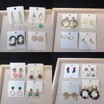 

30 Paris/lot novelty fashion women alloy earring lot vintage style cool design women jewelry earring wholesale 200729-129