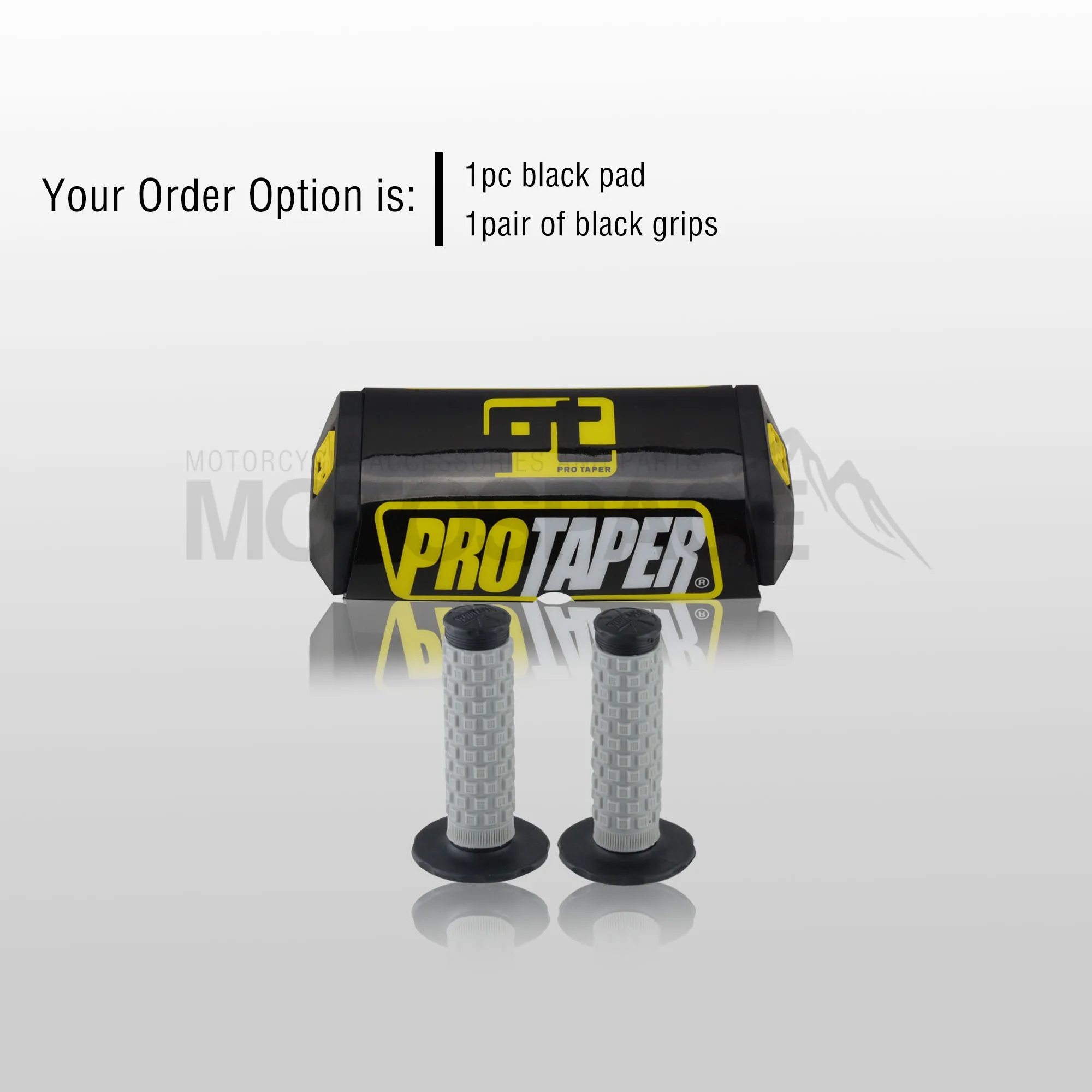Руль для Pro Taper Pack Bar 1-1/" 6 дней Fatbar Колодки Ручки Pit Pro Racing Dirt Pit Bike мотоцикл с адаптер cnc - Цвет: Black Pad Grip