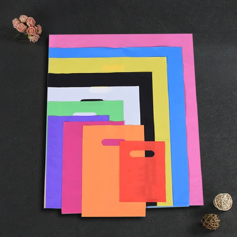 Sacos de plástico para o malote poli da mercadoria da compra do presente que empacota o logotipo personalizado do negócio do tipo (taxa de impressão não está incluído)