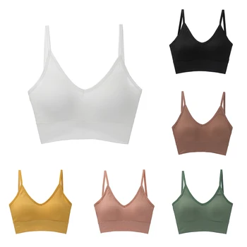 

1Pcs Women Seamless Sports Bra Shockproof Bra Elastic Lingerie Sports Underwear No Steel Ring Breathable for Women U-shaped