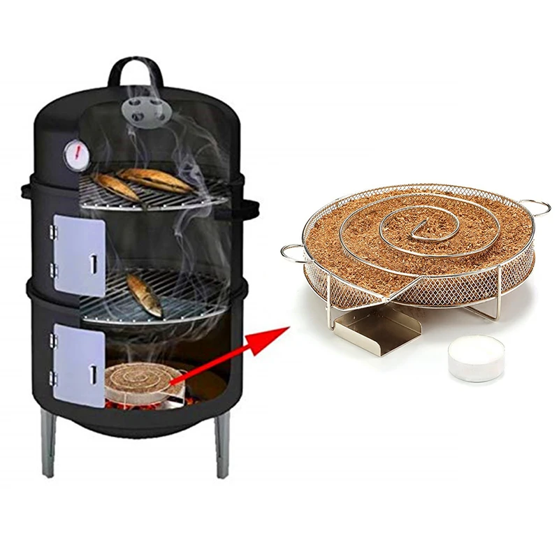 Générateur de Fumée Froide pour Fumoir Professionelle,Boîte De Fumoir De Granule Fumage Viande Poisson Barbecue pour ​Fumage Viand - Jardin