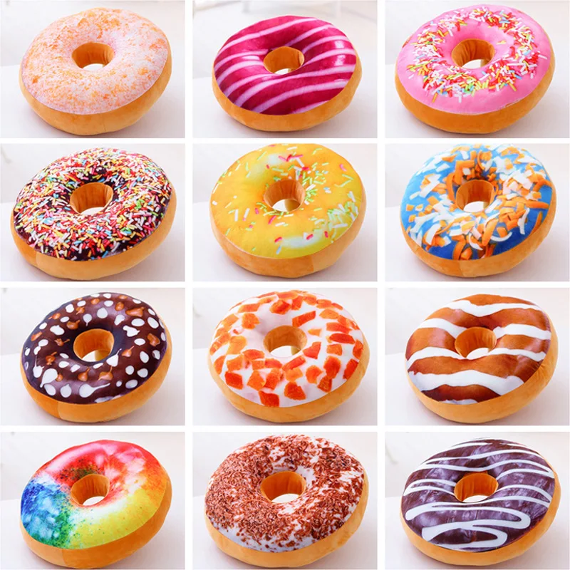 

Creative Model Chocolate Donut Pillow Cushion Plush Toys Office Napping Pillow Sofa Lumbar Support Pillow