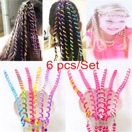 6 pcs 1 set 18 шт. пластиковые длинные Диаметр 2,5 см волшебные бигуди для волос волшебный ролик для волос спиральные бигуди легкое использование - Цвет: 6 pcs 1 set