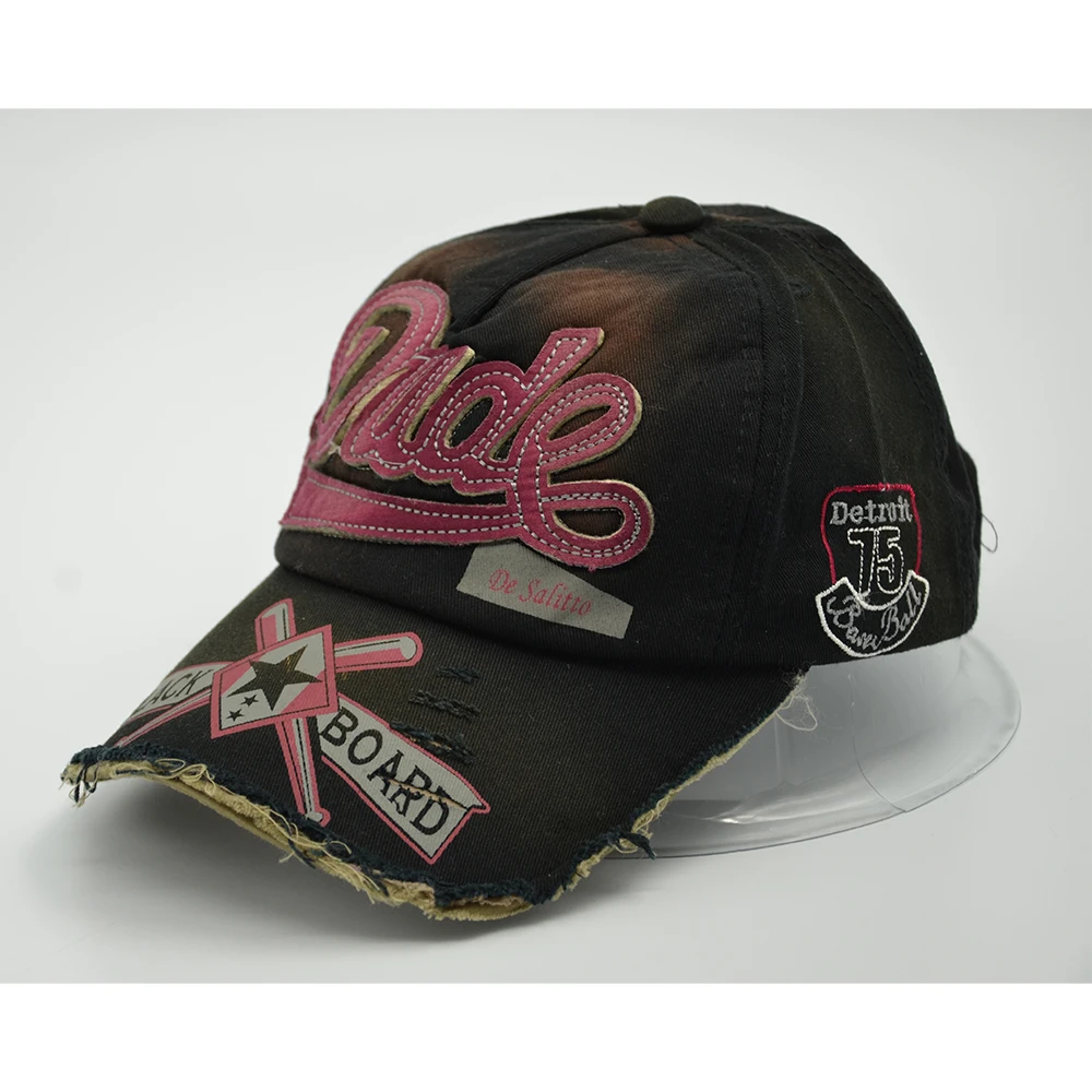 Vintage Washed Cotton Baseball Cap Sport Golf Snapback Hip Hop Fashion Sun with leather bucket small quantity acceptable | Аксессуары