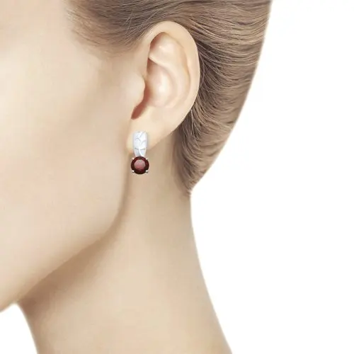 Серьги SOKOLOV из серебра с гранатами