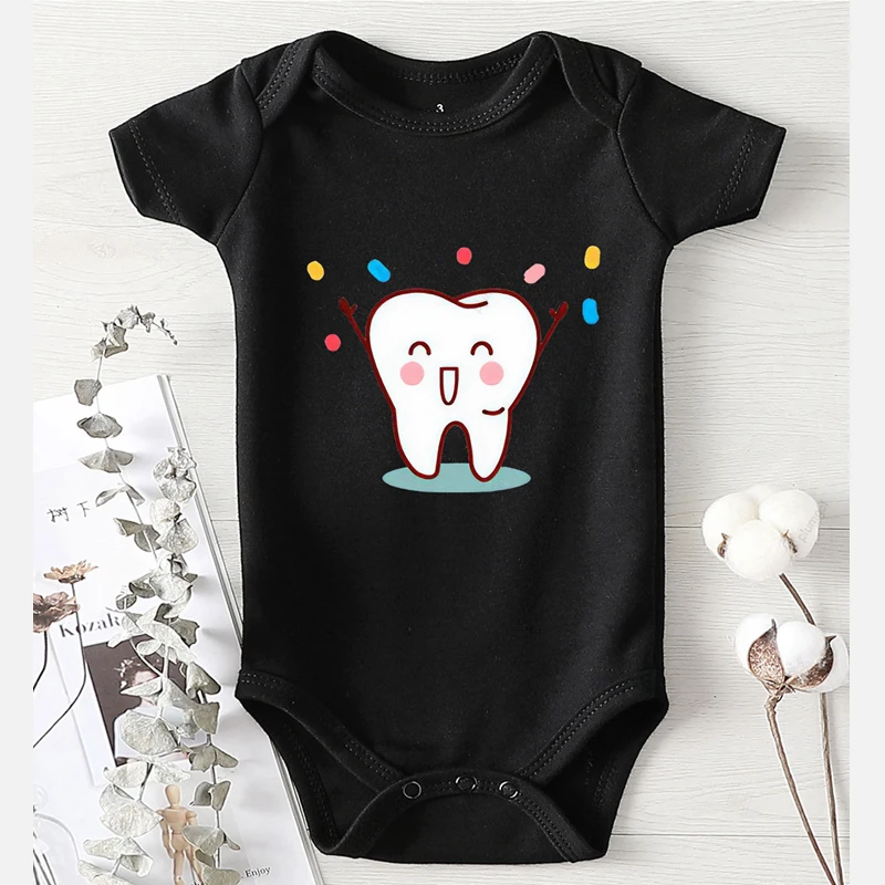 First Tooth Gifts Kids' Things Bodysuit for Newborns Jumpsuits Short Sleeve Newborn Baby Clothes Onesies Boy Girl Winter baby clothes cheap