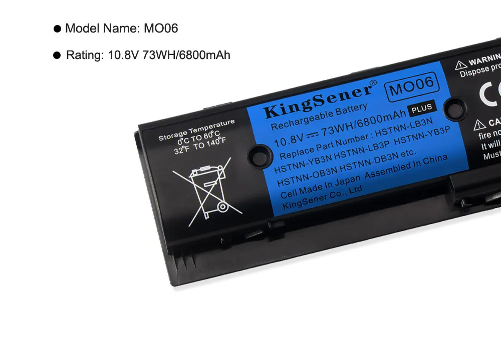  KingSener 11.1V 62WH Laptop Battery MO06 HSTNN-LB3N For HP Pavilion DV4-5000 DV6-7002TX 5006TX DV7-