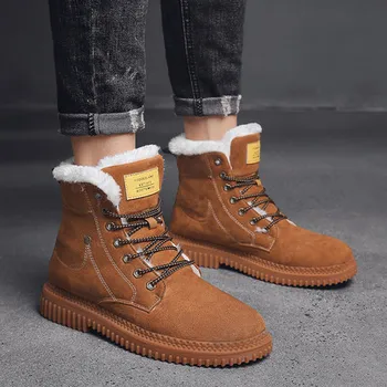 

Martin boots men's tide wild high help men's shoes winter plus velvet warm men's snow boots cotton shoes