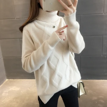 

Sweater Female 2019 New Easing Thickening Render Knit Unlined Upper Garment Of Qiu Dong Han Edition Students Can Wear Outside