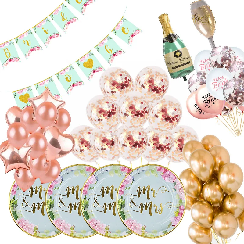 Bachelor-Party-Disposable-Tableware-Hen-Party-Balloon-Decor-Bride-To-Be-Team-Wedding-Party-Favors-Decoration
