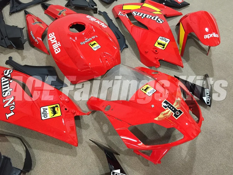 ABS литья под давлением обтекатель комплект подходит для Aprilia RS125 06 07 08 09 10 11 RS4 РСВ 125 2006-2011 Обтекатели Красный номер 1