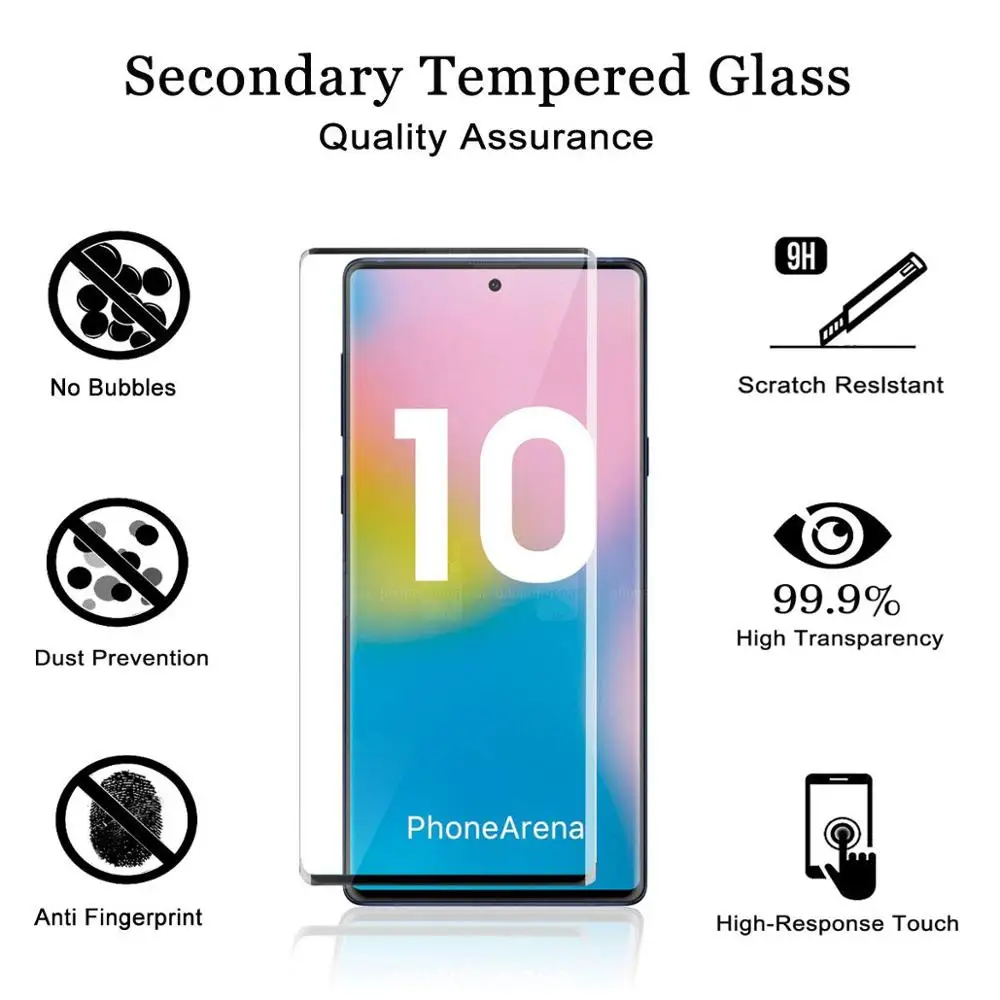 Полное покрытие закаленное стекло для SAMSUNG Galaxy S8 S9 S10 Note 8 9 10 Note10 Pro Защита экрана Plus
