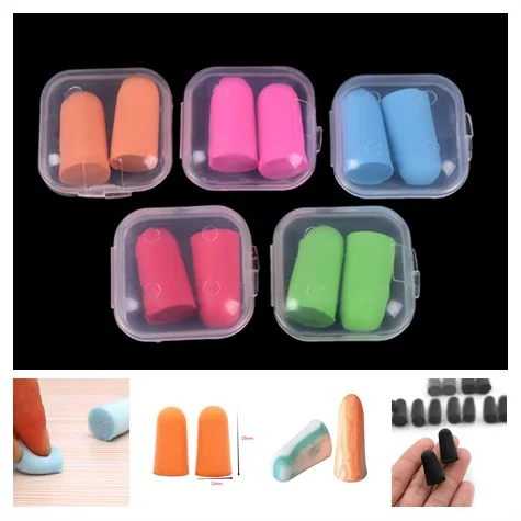 Noise Reduction Earplugs Comfort Foam Soft Ear Plugs Protective For Sleep Slow Rebound Earplugs Hot