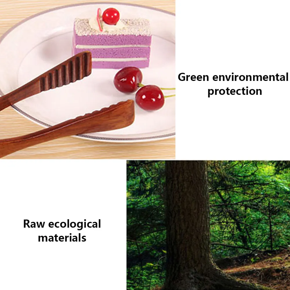 Деревянные кухонные щипцы для барбекю сервировка салата щипцы для барбекю щипцы для мяса хлеба еда зажим тосты щипцы деревянная посуда кухонные инструменты
