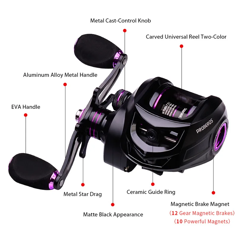 Cheap Fishing Baitcasting Reels Bass Trout Carp Fishing Gear Left