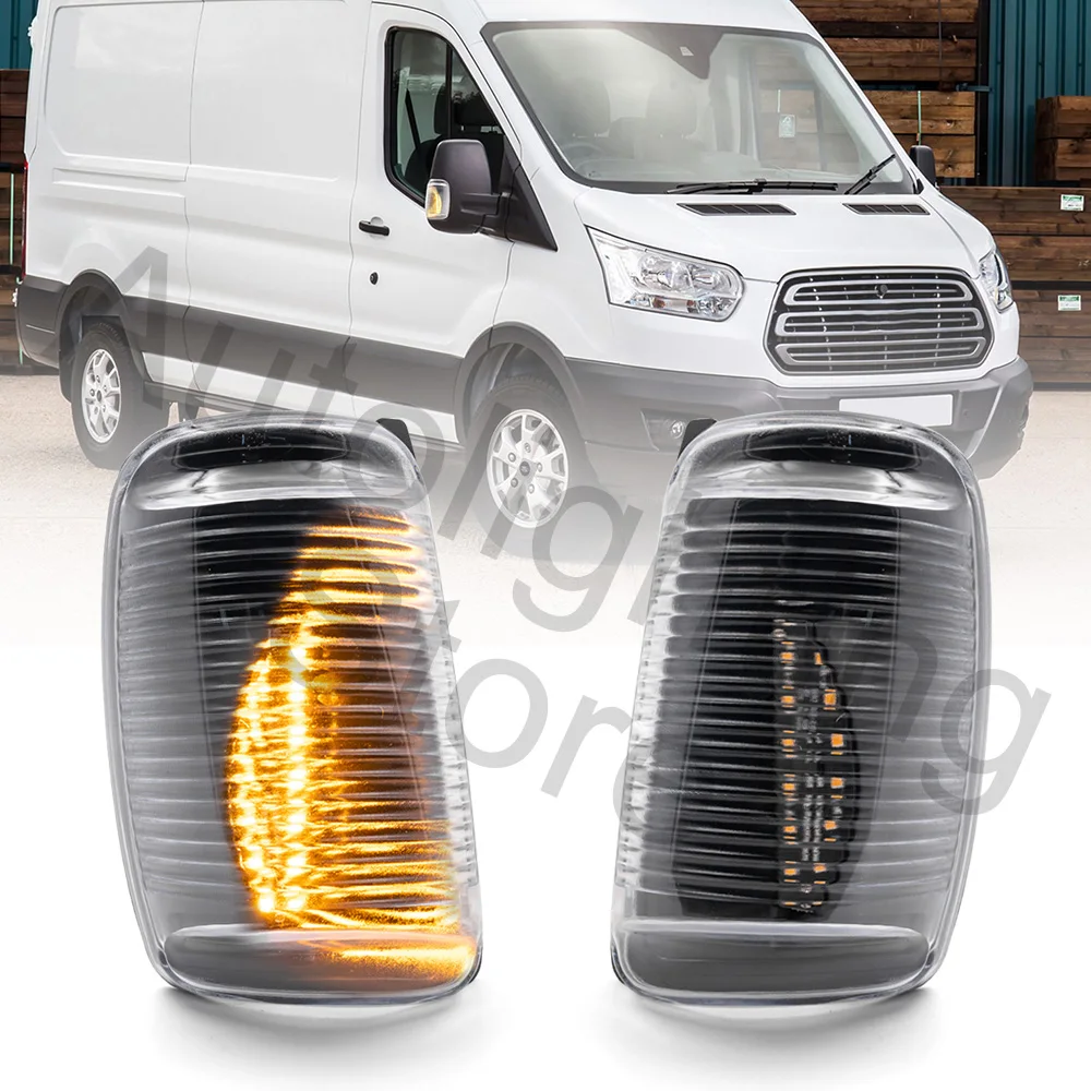 

Для Ford Transit MK 8 VIII 150 350HD 2014-2021 2 шт. светодиодный ные указатели на дверное зеркало указатели поворота боковой сигнал лампа заднего вида