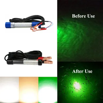 

0 12V-24V Underwater Fishing Light 180 LED Lamp Lure Bait Finder Night Fishing Light Fishing Finder Lamps