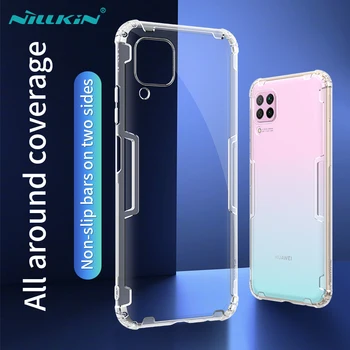 

For Huawei P40 lite Case Original NILLKIN TPU Silicon Clear Transparent Thickened Shockproof Soft Back Cover