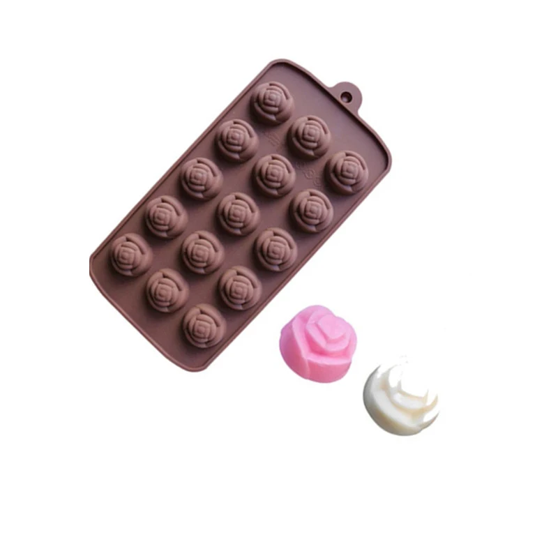 Шоколадная форма силиконовая для торта 15 последовательных трехмерных роз