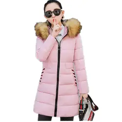 Новинка 2019, Женская парка с капюшоном, толстое теплое хлопковое зимнее пальто, женская стеганая зимняя куртка, женская верхняя одежда, 3XL