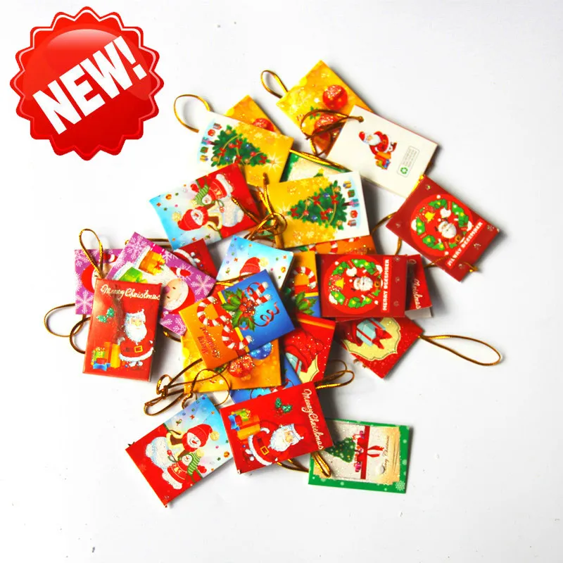 

Christmas Tree Pendant tridimensional Mini wish Cards Greeting Cards Christmas decorations creative christmas tree decorations