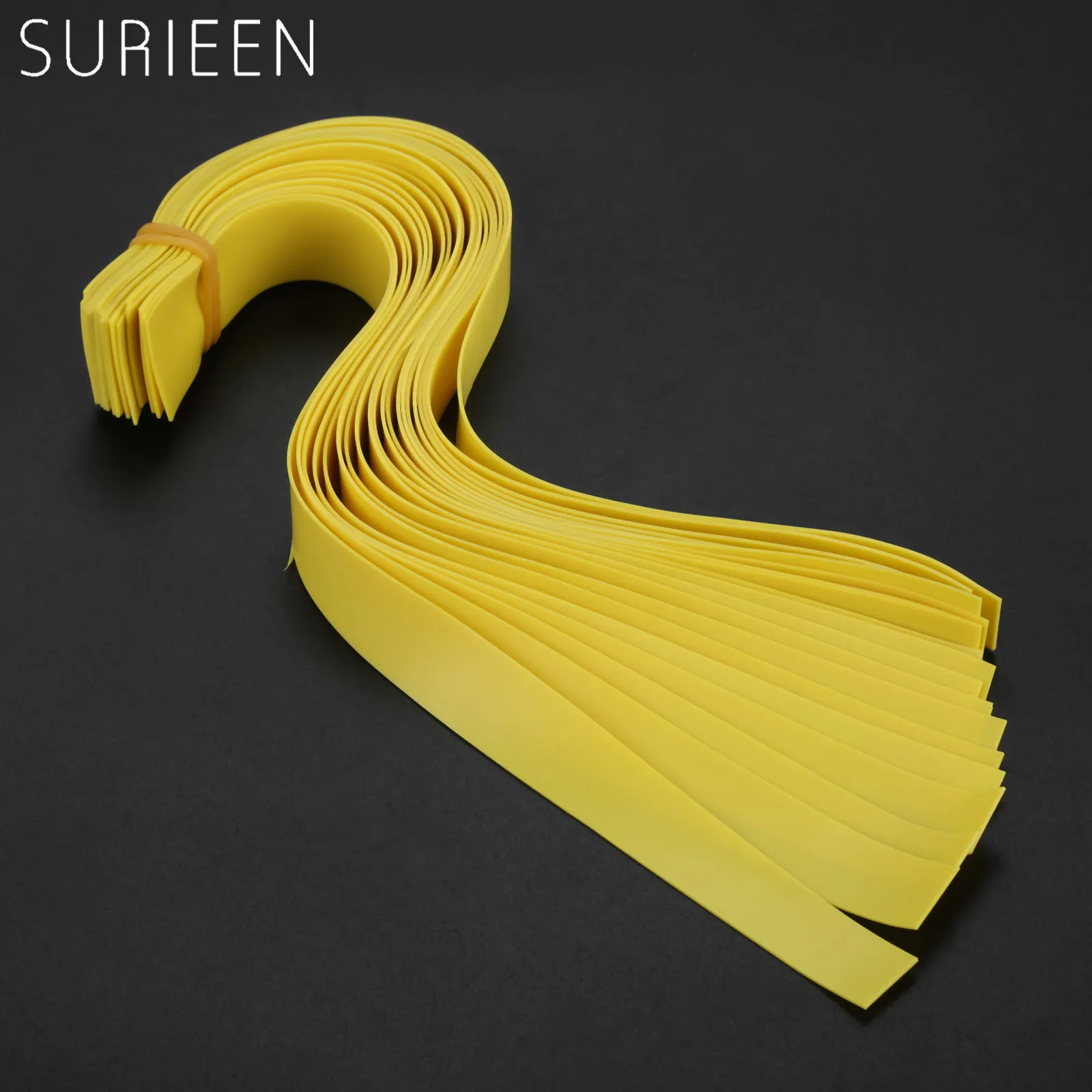 20Pcs Flat Yellow Strong Rubber Band Slingshot Catapult Replacement Accessaries 
