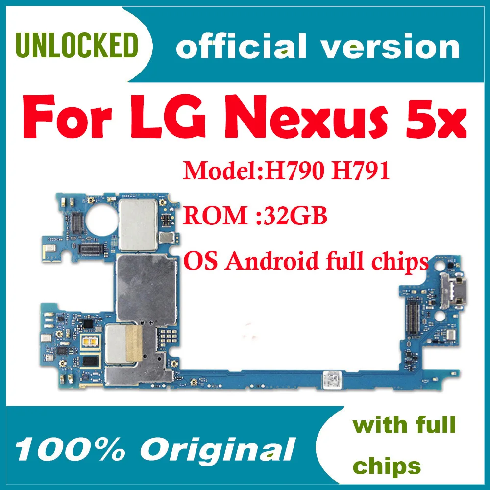 100% разблокированная оригинальная материнская плата для LG Nexus 5X H790 H791 4G поддержка