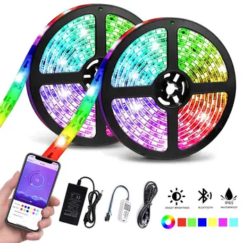

5M 10M WS2811 Music LED Strip Lights SP110E Bluetooth Rgb Full color 5050 LED ribbon Addressable Digital tape 1 Ic Control 3
