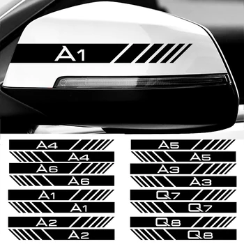 

1pair Car Rearview Mirror Side Waterproof Decal Stripe Vinyl For Audi A1 A3 A4 A5 A6 B8 Q3 Q5 Q7 TT Car styling Accessories