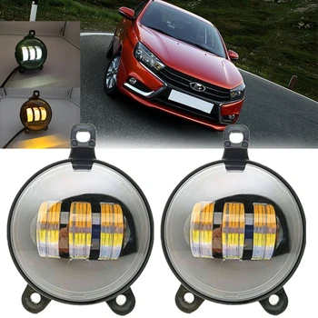 

For lada Priora Led Fog Light 3.5 Inch Waterproof 30W 3000k 6000K white amber Fog Passing Lights for Gazelle Russia cars 2pcs