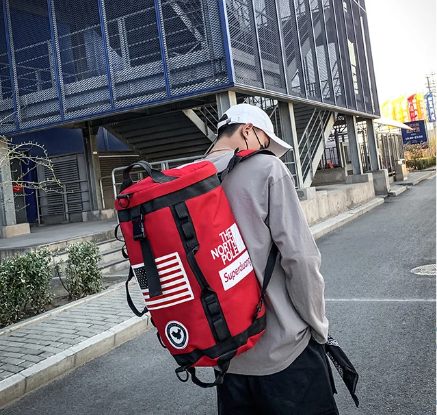 New Trend Men Casual Canvas Backpack High Capacity Streetwear Shoulder Bags Male Teenager Travel Backpacks Hip Hop Mochila D877