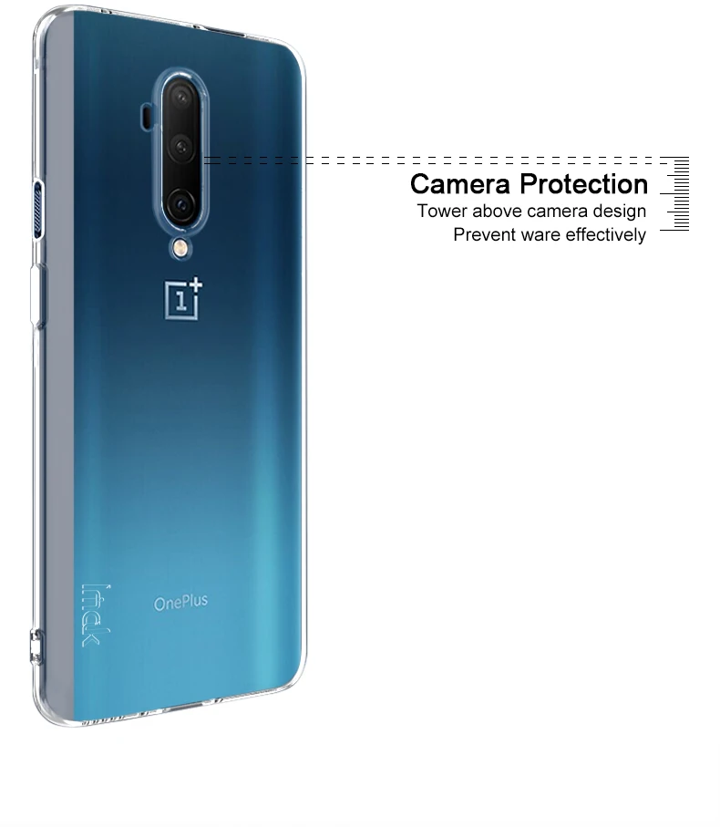 Imak простой прозрачный ТПУ чехол для Oneplus 7T Pro Мягкий силиконовый чехол задняя крышка 1,3 мм защита от толщины