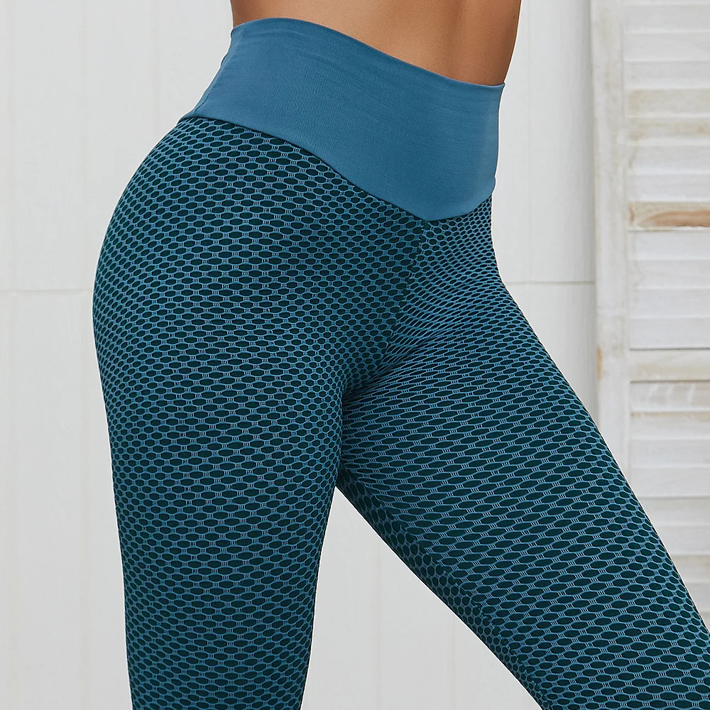 Женские Бесшовные Леггинсы с высокой талией, с принтом в виде сот, для фитнеса, пуш-ап, леггинсы для тренировок, женские эластичные обтягивающие штаны