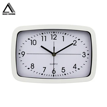 

MAX HOME Modern Wall Clock Home Decor Glowing Decorative Clock Square Wall Clock Silent Night Lights Living Room Needle