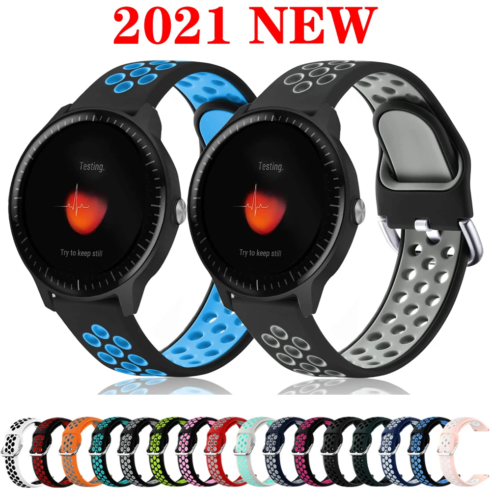 Cinturino In Silicone Per Garmin Vivoactive 3 Venu Sq Forerunner 245/645 Vivomove Hr 2/2S 20Mm 22Mm Fascia Per Garminactive Vivoactive 4