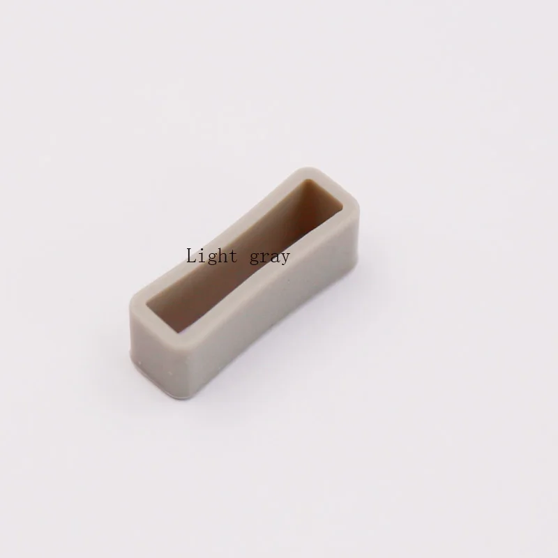 Light gray Аксессуары для часов 2 штуки силиконовый ремешок петля резиновое кольцо 12mm14mm16mm18mm19mm20mm22mm24mm26mm28mm30mm образец ремешка петля - Цвет ремешка: Light gray