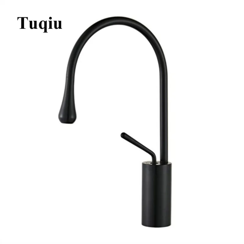 Vidric White or Black Bathroom Basin Faucet Hot and Cold Single Handle Lavatory Mixer Tap Brass Material North Europe Style