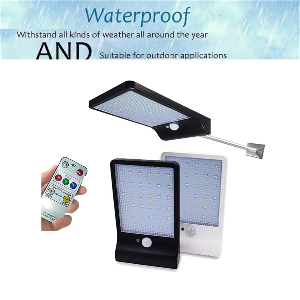 

Solar Light 48 LED Portable Solar Energy Lamp Waterproof Home Yard Outdoor Lighting Led Solar Garden Light Pathway Wall Lamp rem