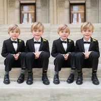 Custom Made Flower Boys Suits Kids Suits Groom Wedding Tuxedos 2 Piece Suits New Boy Prom Suit(Jacket+Pant)