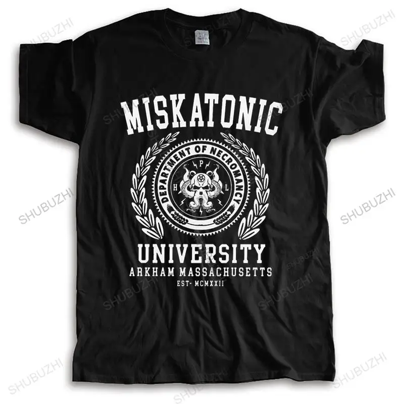 Футболка Cthulu And Lovecraft Miskatonic University мужские хлопковые футболки с вызовом Cthulhu Necronomicon