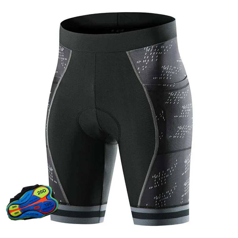 DANISH ENDURANCE Wielershort Heren, 3D Pro Padding, Sneldrogend, voor Lange Afstand Fietsen Zwart L