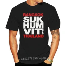 Nowe śmieszne męskie t shirt nowy T-Shirt damski Sukhumvit Road Bangkok tajlandia śmieszne fajne koszulki tanie i dobre opinie CASUAL SHORT CN (pochodzenie) COTTON Cztery pory roku Na co dzień Z okrągłym kołnierzykiem 2018 men women Sukno Drukuj
