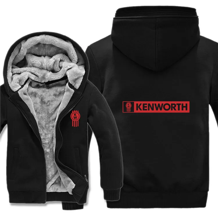 Грузовик Kenworth толстовки Мужские Пуловер Шерсть подклад куртки Kenworth толстовки с капюшоном модное пальто HS-021