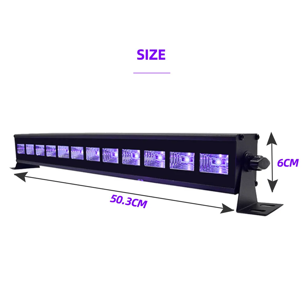 12LED УФ прожектор для сцены, дискотек УФ фиолетовый черный свет DJ 36 Вт бар лампа настенные прожекторы для воды DJ освещение для создания сценических эффектов лазерный свет