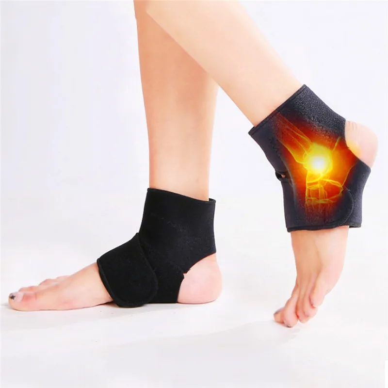 

1 pair Magnetic Tourmaline heating ankle support Therapy Guard protection heating protective tourmaline ankle brace Keep Warm