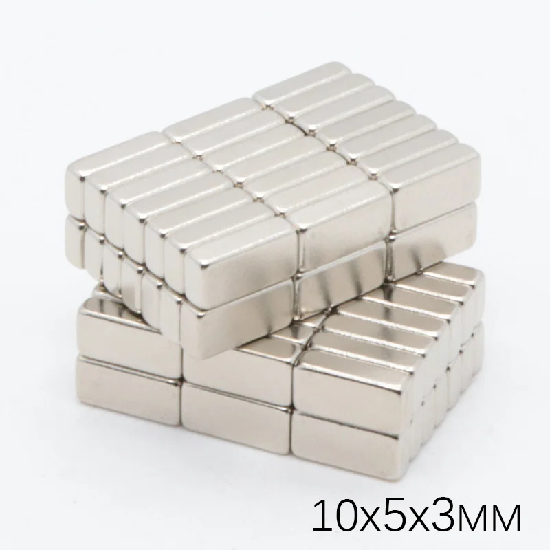 200 шт 10x5x3 мм N35 NdFeB маленький блок супер сильные неодимовые магниты 10*5*3 редкоземельные кубовидные мощные магнитные магниты