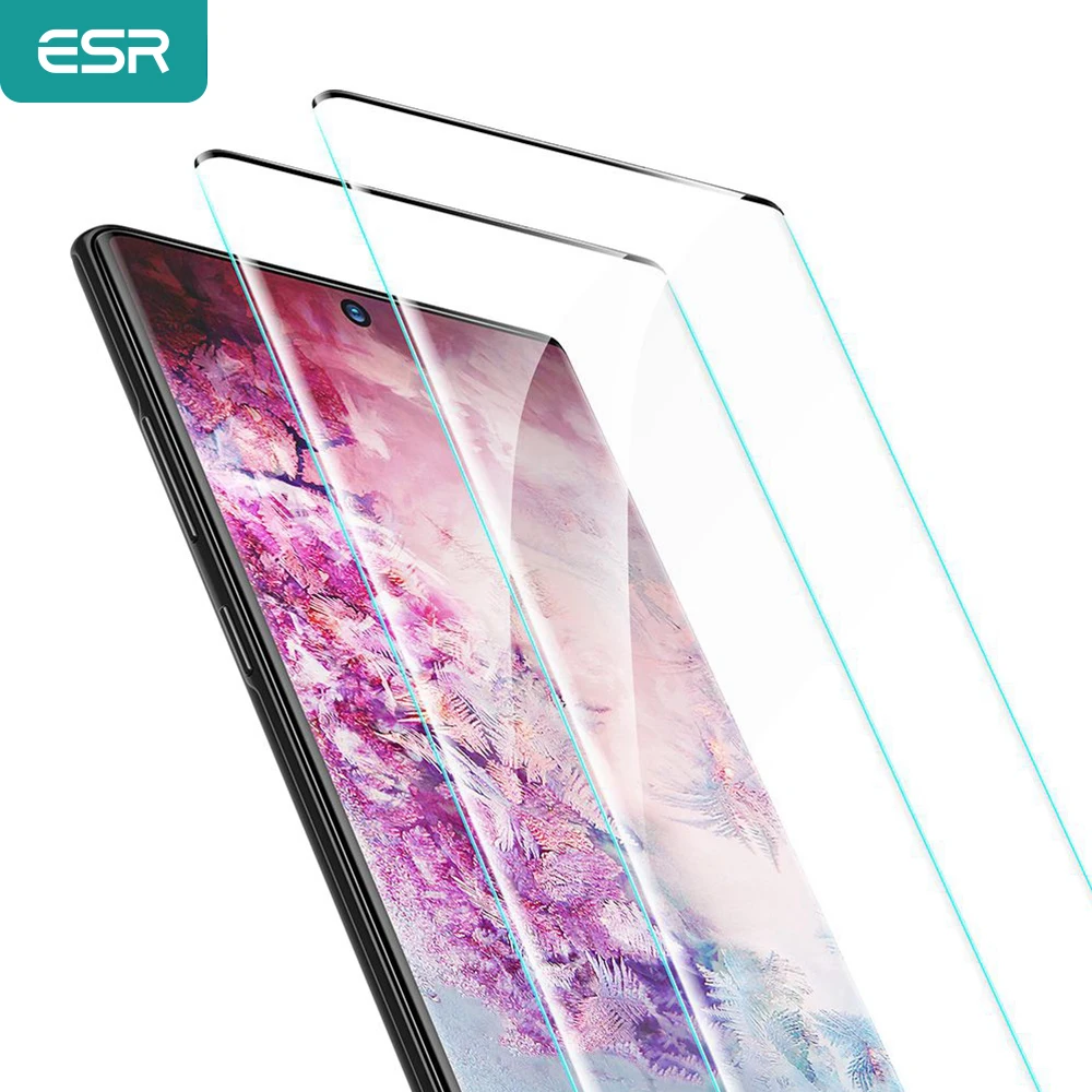 2 шт./лот ESR премиум класса закаленное стекло для Samsung Galaxy Note 10 + Защитная пленка на