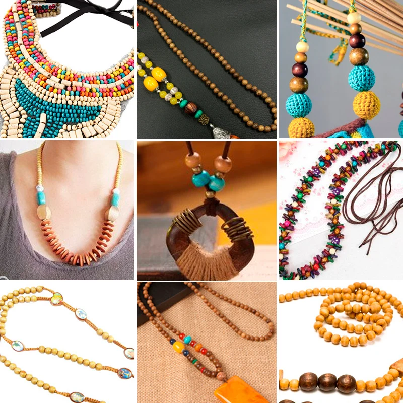 6mm Natural Wood Beads 5000Pcs Round Loose Smooth Wooden Spacer Beads To Needlework For DIY Jewelry Bracelets Components Making