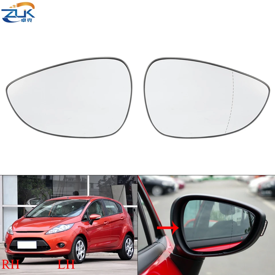 ZUK lente de espejo retrovisor para coche Ford Fiesta, cristal de lado exterior, buen izquierda y derecha, nuevo, 2009, 2010, 2011, 2012, 2014|side mirror rearviewleft mirror - AliExpress